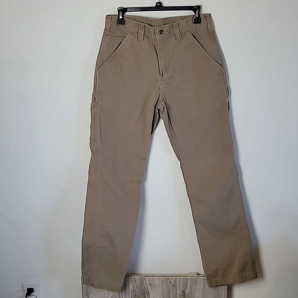 Carhartt B324 DKH Carpenter Pants Men’s 31x32 Tan Dungaree Fit Workwear Utility